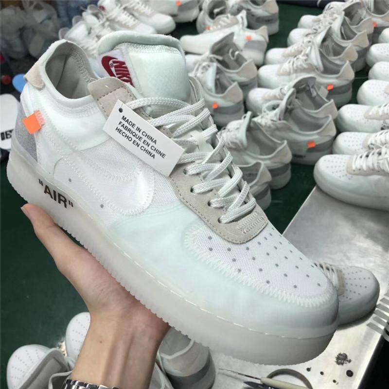 PK God Off-White Nike Air Force 1 One Low The 10 Ten Virgil Abloh retail materials ready to ship